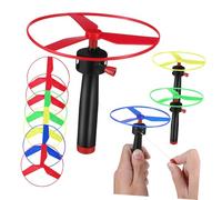 SUPVOX Disque Volant Lanceur pour Corde Colorée Jouet Soucoupe Volante Plastique Léger Résistant Set De Lanceurs Et Disques UFO pour Jeu Intérieur Et Extérieur