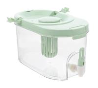 SUPVOX Distributeur de Boissons 4l Robinet Pichet à Jus Réfrigéré en Plastique Vert Clair, Récipient à Eau Froide pour Maison Cuisine, Grand Pot à Réserve pour Thé et Fruits Frais