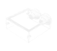 SUPVOX Distributeur Nourriture Aquarium Anneau d'alimentation Anti-Dispersion Récipient Acrylique Transparent Ventouse Accessoire pour Poissons et Crevettes Facile à Installer
