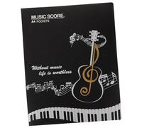 SUPVOX Dossier Musique Noir pour Partitions et Documents Porte Documents Durable pour Professeurs Étudiants et Musiciens Support Pratique pour Piano et Orchestre