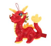 SUPVOX Dragon Peluche Mascotte Année Dragon Peluche Rouge et Or et Élégant