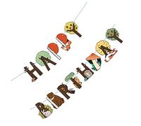 SUPVOX Drapeau Du Papier D'anniversaire Pendaison Bannière D'anniversaire Bannière Joyeux Premier Anniversaire Garçon Décorations Jungle Thème Première Faire La Fête Animaux Fille