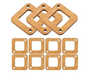 SUPVOX Ébauches Boucles D'oreilles en Bois Rectangulaires 40 Pièces Brun Café, Kit DIY pour Création Bijoux Artisanaux, Clous D'oreilles Pendantes Creux Minimalistes, Accessoires