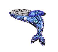 SUPVOX Écusson Baleine à Coudre en Tissu Strass et Perles Écussons Brodés Animaux Mignons Accessoire DIY pour Pulls Gilets et Vêtements Décoratifs Motif Original et Léger