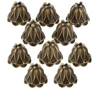 SUPVOX Embouts de Perles à Motif Fleur Vintage en Alliage Bronze Ancien 50 Pièces Entretoises pour Création de Bijoux DIY Colliers et Bracelets Accessoires de Perles D’Espacement