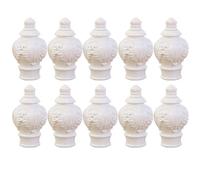 SUPVOX Embouts Décoratifs pour Tringle à Rideaux 10 Pcs Blanc Plastique Forme Pétale, Accessoires pour Tringles à Rideaux de Fenêtre, Butées Latérales, Compatibles Salon et Chambre