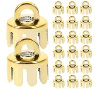 SUPVOX Embouts pour Boules Décoratives de Noël 10 Pcs, Plastique Galvanoplastie, Transparent 1,2 Cm, Accessoires Suspendus pour Décoration Sapin, DIY Anniversaire Mariage, Casquettes