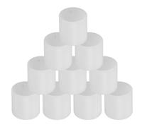 SUPVOX Embouts Ronds en Plastique 16 Mm pour Tubes 10 Pcs Protections Antidérapantes pour Pieds de Meubles, Inserts de Tringles à Vêtements, Bouchons D’extrémité pour Rangement Placard