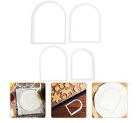 SUPVOX Emporte-pièces Biscuit Géométrique Réutilisable 4 Pièces Plastique Alimentaire 7-10 Cm pour Pâtisserie DIY Cuisson Dessert Pochoirs à Biscuits Cuisson Maison
