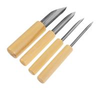 SUPVOX Emporte-pièces Circulaires pour Argile 4 Pcs, Perforatrices à Poterie en Bois et Métal, Outils de Sculpture Légers et Compacts pour Céramique et Pâte Polymère, Accessoires