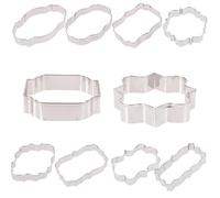 SUPVOX Emporte-pièces Ensemble de 10 en Acier Inoxydable Formes Délicates et Découpe Intérieure Argenté Facile à Démouler pour Biscuits Pâtisserie DIY
