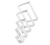 SUPVOX Emporte-Pièces Rectangulaires en Acier Inoxydable Ensemble de 5 Ustensiles de Pâtisserie pour Biscuits et Gâteaux, Faciles à Nettoyer, Dimensions 4.53X2.95X0.98 Pouces, pour Usage