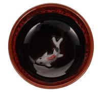 SUPVOX Encrier en Céramique Rond Rouge Profond pour Calligraphie et Peinture, Bac à Encre Multifonction, Plateau Léger et Portable, Conteneur D'encre pour Étudiants et Amateurs, Surface