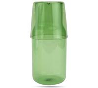 SUPVOX Ensemble 1 Carafe à Eau 500ml en Verre Transparent Multifonction 1 Gobelet Verre Couleur Vert Herbe, Résistant la Chaleur, pour Thé, Café et Lait la Maison ou Bureau