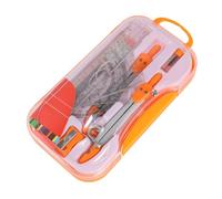 SUPVOX Ensemble 10 Pièces Compas Métallique pour Dessin Géométrique Règle Plastique Graduée Haute Précision Kit Scolaire pour Étudiants Outil Mathématique Portable Couleur Aléatoire