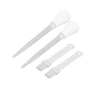 SUPVOX Ensemble 4 Pièces pour Barbecue avec 2 Tubes D'assaisonnement à Huile Égouttée et 2 Pinceaux et Pp, pour Dinde et Bœuf Barbecue