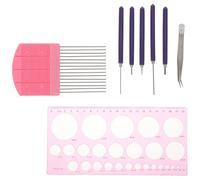 SUPVOX Ensemble D’Outils de Loisirs Créatifs en Papier 8 Pièces Aiguille à Quilling Règle et Pince pour Kit de Quilling Happy Craft Accessoires Légers et Ergonomiques Couleur Aléatoire