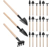 SUPVOX Ensemble de 10 Mini-Outils de Jardinage Portables pour bonsaï d'intérieur - Comprend Un Petit râteau, Une truelle et Une Pelle pour Planter, Creuser et Transplanter.