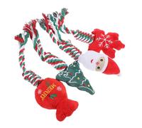 SUPVOX Ensemble De 4 Jouets De Noël pour Chien Corde À Mâcher Portable pour Chiot Fitness Mental Et Physique Accessoires pour Chien