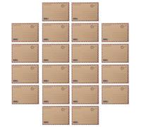 SUPVOX Ensemble de 48 Enveloppes Kraft Vintage Café Papier à Lettres Lignées Rétro Format Standard pour Courrier Aérien Invitations et Cartes de Vœux Authentiques