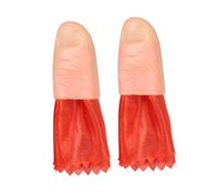 SUPVOX Ensemble de Magie 2 Foulards en Soie Qui Disparaissent 2 Faux Protège-Doigts, Accessoires de Conjuration pour Spectacles de Scène, Portable et Multifonction, pour Tours de Magie