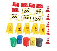 SUPVOX Ensemble de Panneaux de Signalisation Miniature en Plastique pour Garçon et Filles, Jouet Éducatif Créatif Léger et Pratique pour Sensibilisation à Sécurité Routière