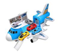 SUPVOX Ensemble Jouets Avion Transport Cargo pour Garçon et Filles 1 Mini Avion et 4 Voitures, Éducatif D’éveil en Plastique Résistant, pour Jeux D’Imitation et Développement Motricité