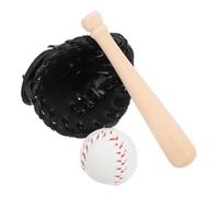 SUPVOX Ensemble Miniature de Baseball Jouet de Baseball pour Garçon et Filles 3 Pièces Décoration pour Maison de Poupée Accessoire Sportif Réaliste pour Fête et Éducation