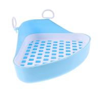 SUPVOX Entraîneur De Pot Triangle Lapin Faux Ramasseur Chose Salle De Bain du Hamster Tapis De Refroidissement Mangeoire Animal De Compagnie Bac à Pipi De Chien Pellets Plastique