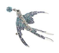 SUPVOX Épingle Élégante Hirondelle en Alliage Cristaux, Accessoire Polyvalent pour Décoration de Vêtements Femme, Design Unique et Créatif Style Raffiné