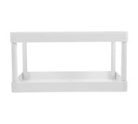 SUPVOX Étagère de Rangement à Double Niveau pour Salle de Bain, Petite Taille, Matériau Imperméable, Stable et Détachable, Cuisine, Balcon et Bureau, Meuble Multifonctionnel