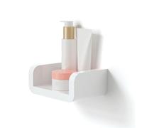 SUPVOX Étagère de Rangement en Plastique Blanc, Fixation Adhésive | Perçage ni Outils, Protège le Mur, Empilable, pour Appartements Loués et Petits Espaces