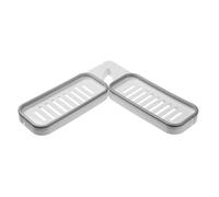 SUPVOX Étagère Murale Rotative 180° Multifonction en Plastique Blanc-Gris, Porte-Bouteilles et Égouttoir Cuisine et Salle de Bain, Rangement Compact sans Perçage, 1 Pièce