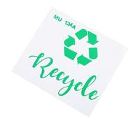 SUPVOX Étiquette Autocollante de Recyclage pour Poubelle Autocollant de Tri des Déchets Amovible Autocollant Imperméable en Pvc Vert Bureau et Usage Quotidien