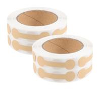 SUPVOX Étiquettes Adhésives en Papier Kraft 2 Rouleaux, Autocollants de Scellage Inviolables pour Présents et Bijoux, Ruban de Sécurité Fait Main, Usage Bureau et Pâtisserie, Couleur