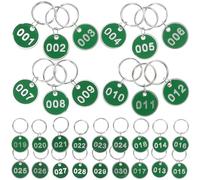 SUPVOX Étiquettes Numérotées à Accrocher en Aluminium Vert 30 Pcs Porte-clés Rondes Robustes pour Organisation Bureau et Identification Clés