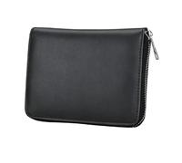SUPVOX Étui à Passeport Portefeuille Multifonction et Capacité Suffisante en Cuir de Vachette Noir Protection RFID pour Cartes et Photos Présents de Noël pour Homme et Femme Bureau