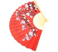 SUPVOX Éventail Mural Décoratif Chinois Pliant 50x90 Cm Motif Fleurs de Prunier Grosse à Suspendre Décor pour Fond Photo Salon Style Oriental