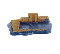 SUPVOX Figurine Miniature de Quai en Résine Bleu Profond pour Thérapie par Bac à Sable, Accessoire Décoratif de Diorama et Aménagement Paysager pour Aquarium, Modèle Portable pour Jeu