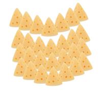 SUPVOX Figurines Fromage Artisanales 50 Pcs DIY pour Fabrication Bijoux Garçon et Filles, Résine Imitation Fromage Beige et Blanc, Décorations Miniatures, Loisirs Créatifs Fête