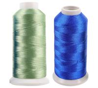 SUPVOX Fil à Coudre Polyester 1200 M Bobine 02 MM Fil à Broder DIY Nœuds Chinois Couture Quilting Loisirs Créatifs Couleurs Bleu Roi Bleu Lac pour Accessoires et Ameublement