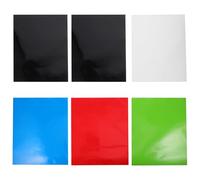 SUPVOX Film Vinyle Pvc Autocollant DIY 6 Feuilles 30x25 Cm Noir Blanc Rouge Bleu Clair Vert Clair pour Décoration Gobelets Murs Voitures Bricolage Artistique Adhésif Solide