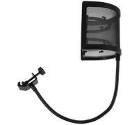 SUPVOX Filtre Anti-pop pour Microphone, Bonnette Anti-vent pour Micro de Studio, U en Maille, Noir, Plastique Métal Caoutchouc, pour Microphone à Condensateur et Micro à Main,