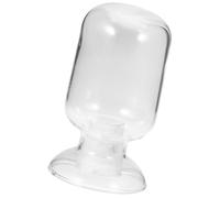 SUPVOX Flacon à Allumettes en Verre Soufflé la Main, 125 ML, Transparent Bouchon, Porte-allumettes Décoratif Cuisine et Salon, Bocal Cloche Élégant pour Rangement D’allumettes