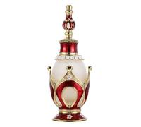SUPVOX Flacon de Parfum Décoratif Vintage en Verre 25 ML, Style Oriental Arabe Rouge Couronne, Vide Rechargeable pour Huiles Essentielles et Parfums, Décoration Intérieure Mariage