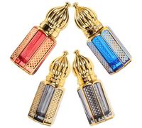 SUPVOX Flacon de Parfum en Verre 6 ML Lot de 4 Flacons Vides Bouchon en Alliage Élégants et Portables pour Huiles Essentielles Parfums Usage Voyage et Bureau