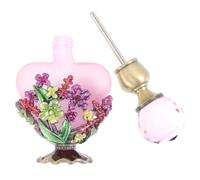 SUPVOX Flacon de Parfum Rétro en Verre 5 ML, Bouteille Vide pour Huile Essentielle, sous-Flacon D'essence Décoratif Violet, Échantillon de Parfum Vintage pour Maison et Voyage
