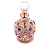 SUPVOX Flacon de Parfum Vide en Verre 15 ML Rose Doré Boule Sphérique, Contenant D'huile Essentielle Rechargeable, Porte-Parfum Incrusté de Diamants, Décor Vintage pour Maison et Voyage