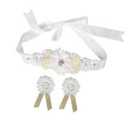 SUPVOX Flower Belt Maternity Sash Adjustable Soft Breathable Pregnancy Belly Band For Mom-to-be Shower And Photo Props