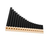 SUPVOX Flûte De Pan 16 Tubes En Plastique Couleur Beige Marron, Instrument Traditionnel Chinois Pour Débutants, Pour Apprentissage, Enseignement Scolaire Et Représentations Musicales